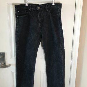 Levi's 505 Straight Regular Jeans Black ~ Size 40x30